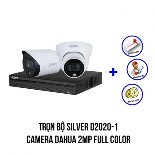 Trọn bộ 2 camera Dahua Full-Color 2MP